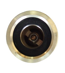 Brass NPSH female threaded nozzle with adjustable stream for 1.5" diameter fire hose