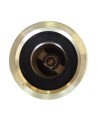 Brass NPSH female threaded nozzle with adjustable stream for 1.5" diameter fire hose