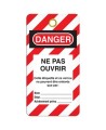 French DANGER NE PAS OUVRIR, 3 X 6 in, sold in packs of 25