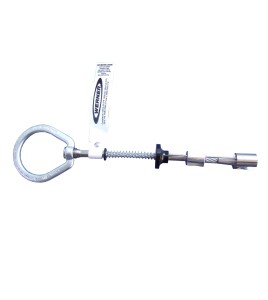 Reusable concrete anchorage connector for fall protection. This stainless steel anchorage connector supports 400 lb