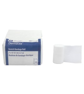 Non-sterile rolls of gauze bandage, 2 in x 12 ft, 12/box.