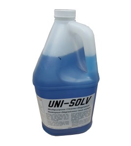 Uni-Solv degreaser and surface and floor cleaner, 4 liters (1 US gallon) format.