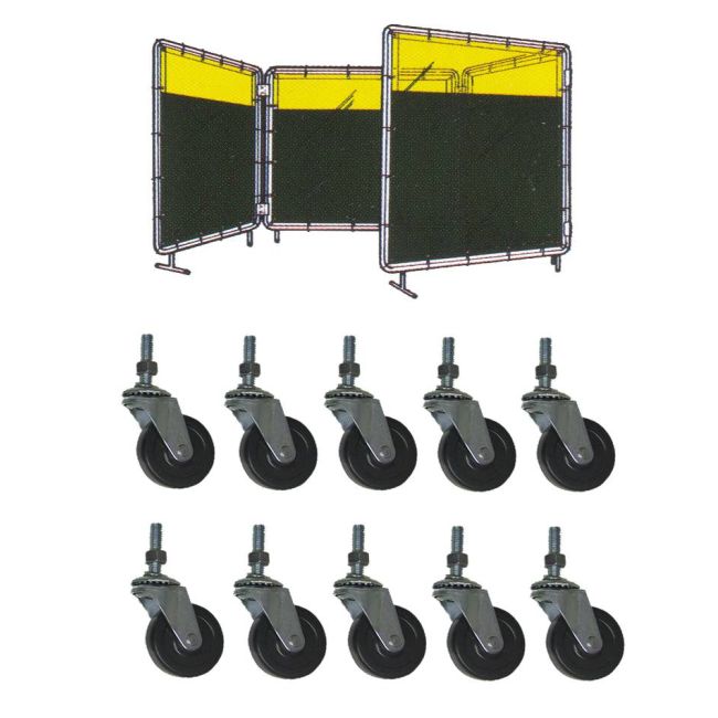 Casters for portable welding screen (4 units)