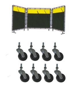 Casters for portable welding screen (4 units)