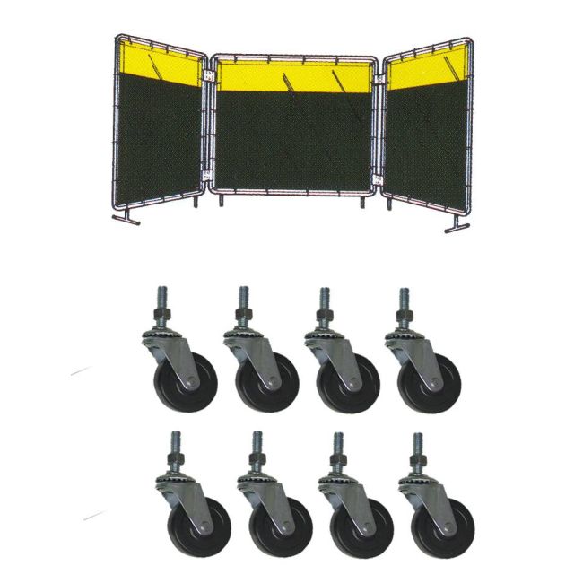 Casters for portable welding screen (4 units)