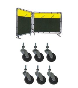 Casters for portable welding screen (4 units)