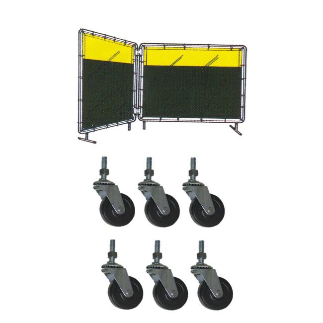 Casters for portable welding screen (4 units)