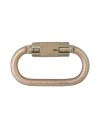 Semi-automatic, self-locking, oval-shaped carabiner. 11 mm opening, withstands a force of 5620 lbs (25 kN). Sold individually