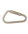 Semi-automatic self-locking D-lock carabiner, 1-3/4 opening, withstands a force of 7868 lb (35 kN)