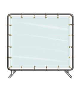 Welding screen, yellow translucent vinyl, choice of number of panels and sizes