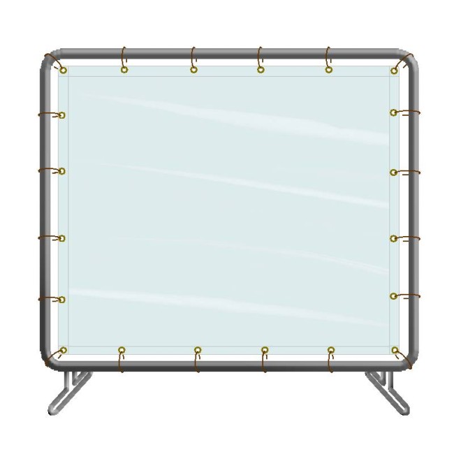 Welding screen, yellow translucent vinyl, choice of number of panels and sizes