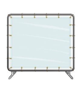 Welding screen, blue translucent vinyl, choice of number of panels and sizes