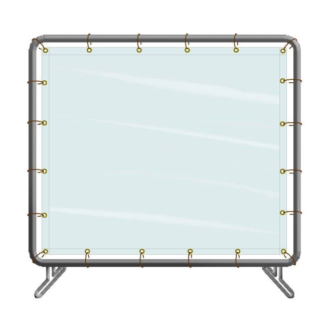 Welding screen, blue translucent vinyl, choice of number of panels and sizes