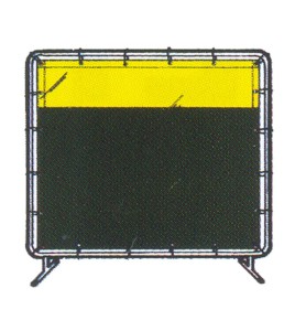 Welding screen, yellow and dark green combination vinyl, choice of number of panels and sizes