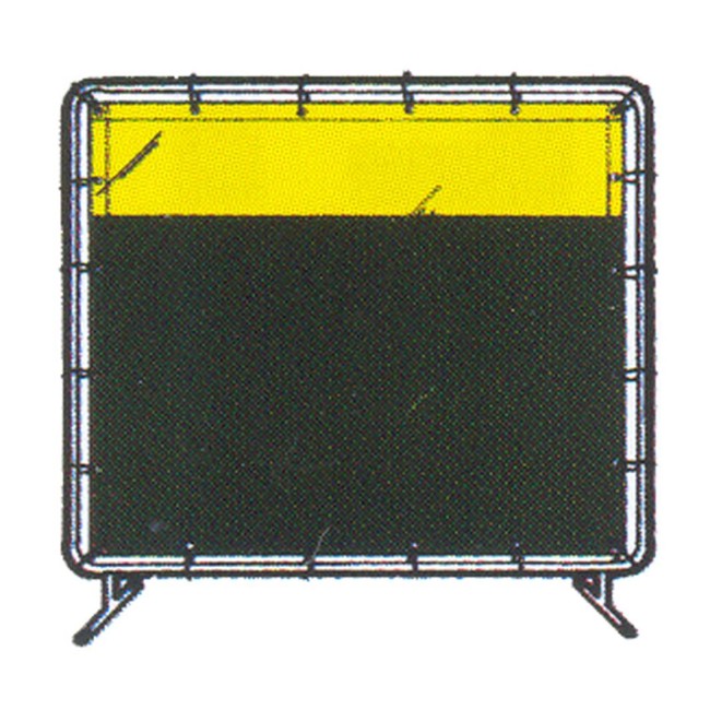 Welding screen, yellow and dark green combination vinyl, choice of number of panels and sizes