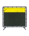 Welding screen, yellow and dark green combination vinyl, choice of number of panels and sizes