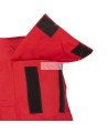 High-visibility red surveyor's safety jacket in 600D polyurethane-coated polyester oxford, 695 model