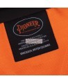 Veste d'arpenteur haute visibilité en polyester orange de 1200 deniers enduits de polyuréthane, 13 poches, Pioneer modèle 6676