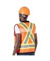 High-visibility surveyor's jacket in 1200 denier orange polyester with polyurethane coating, 13 pockets, Pioneer model 6676