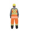 Pioneer men's winter 100% waterproof orange-black polyester polyurethanes overall with reflective stripes