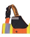 Pioneer men's winter 100% waterproof orange-black polyester polyurethanes overall with reflective stripes