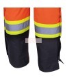 Pioneer men's winter 100% waterproof orange-black polyester polyurethanes overall with reflective stripes