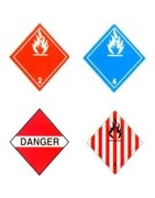 Placards for transportation of dangerous goods