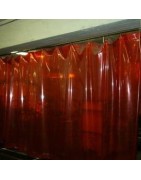 Materials for industrial curtains