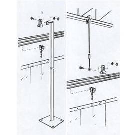 Mounting hardware for industrial curtains